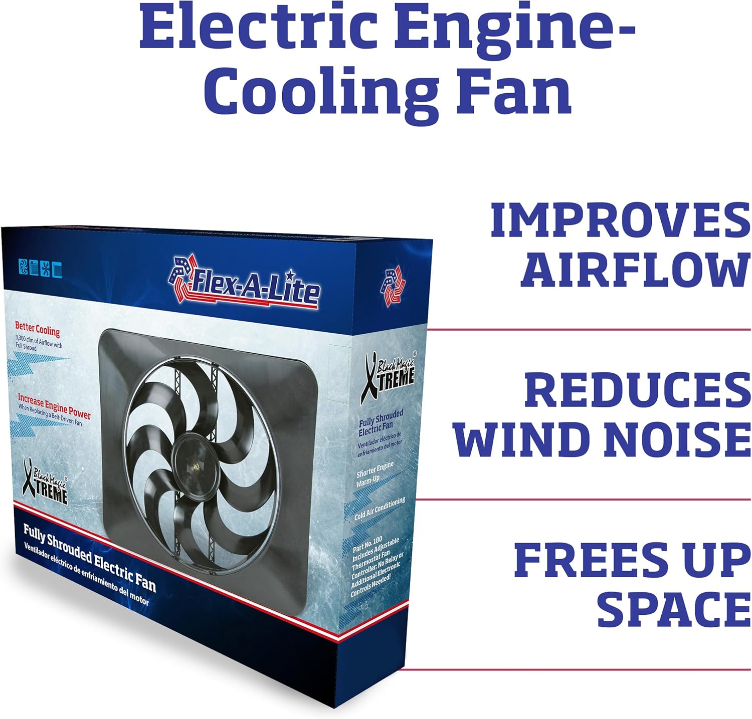 Black Magic Xtreme Direct-Fit Electric Fan for 2003-2008 Dodge Ram with Variable Speed Controller, Puller Fan for V6 and V8 Engines (183), Car Accessories, 15 Inches