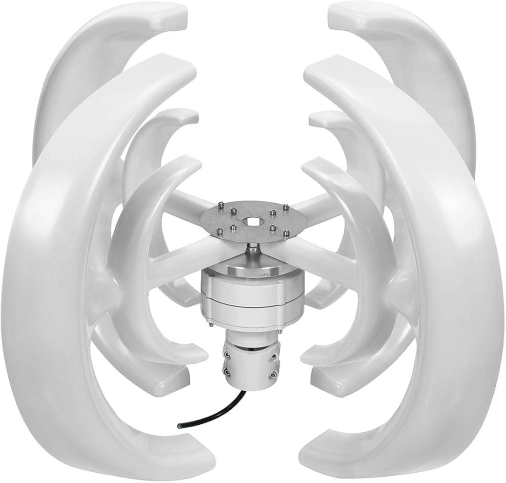 4200W Wind Turbine Generator 12V 24V Automatic 4 Blades Motor Kit Windmill Energy Charge Turbines Vertical Axis for Home Camping,24v