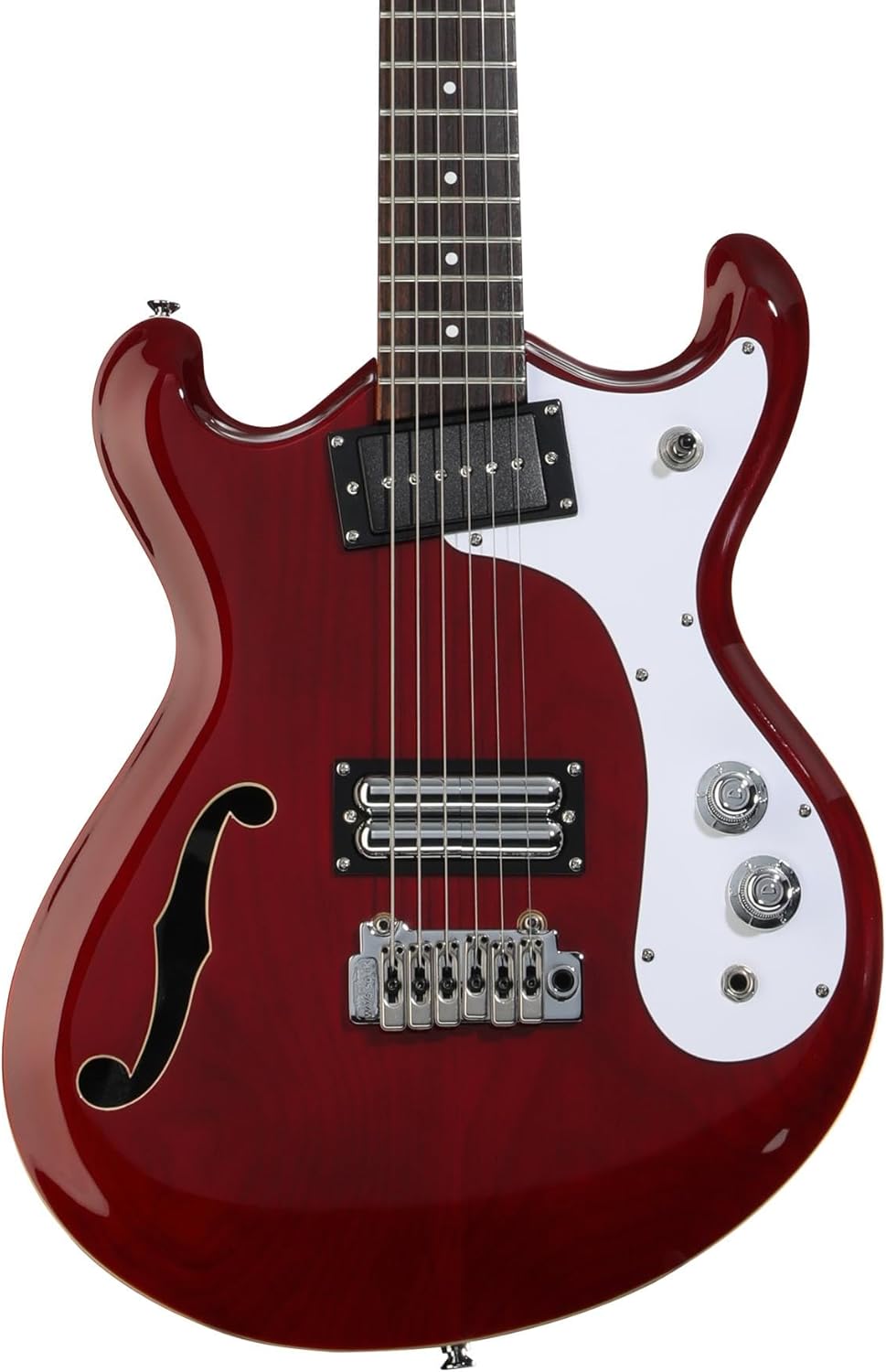 Danelectro 66BT Baritone Electric Guitar - Transparent Red