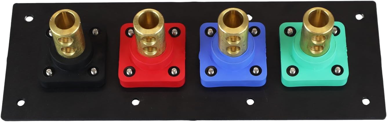 4 Position CAM Lock Panel, 400 Amp, 3 Phase 208V, Female, 45°, Double Set Screw Connections with NEMA 3R Cap and Lanyard Covers, Series 16 CAM Connectors, Power Distribution Panel