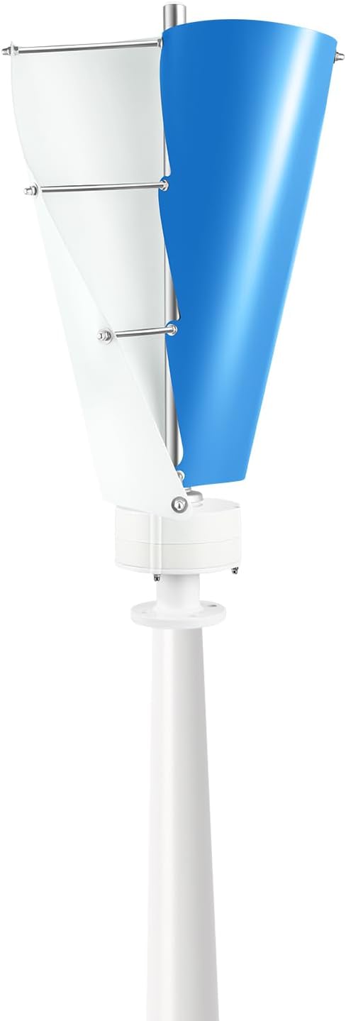 Wind Generator, 500W 12V Vertical Wind Turbine Generator Vertical Axis Wind Turbine Vertical Wind Generators Kit Wind Power Generators w/Controller for Home, Business, Ships