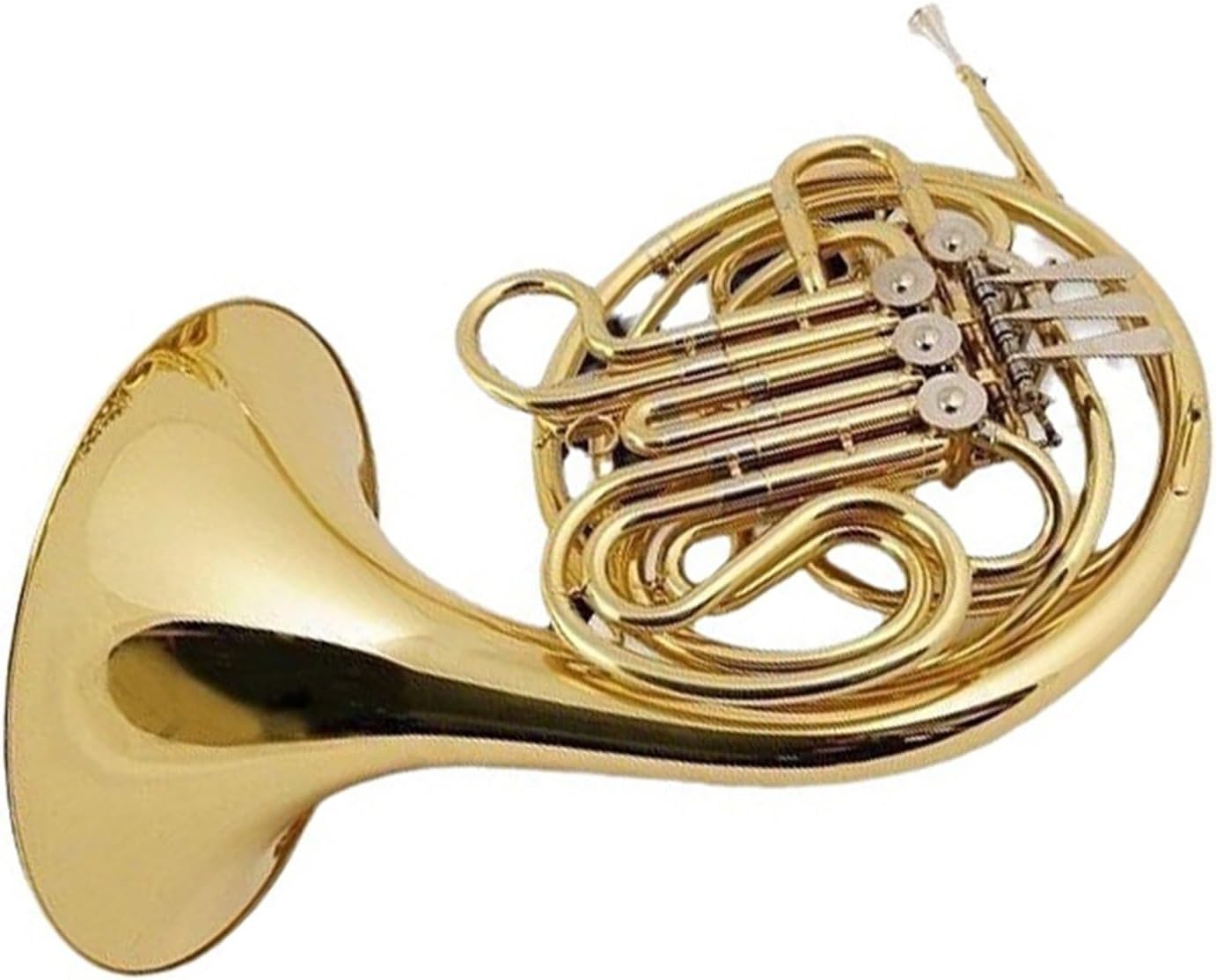 4 Key French Horn French Horn Four Key Double Row Musical Instrument Lacquered Gold