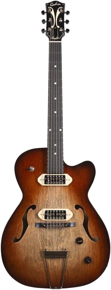 Godin 5th Ave TL Gold Foil High Gloss Vintage Burst with Bag