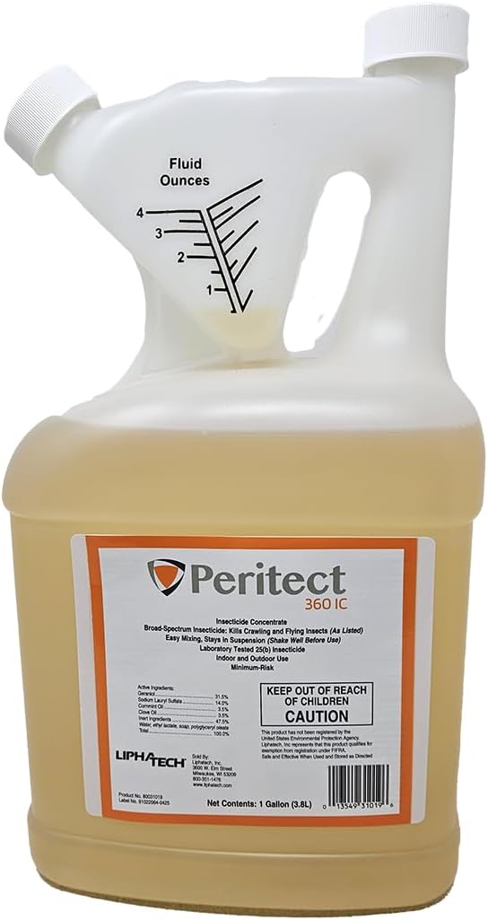 Liphatech Peritect 360 IC for Bedbugs, Fleas, & More - FIFRA 25(b) Exempt - 128oz