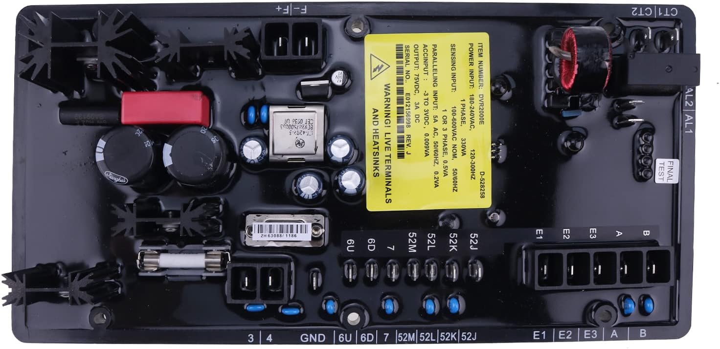FridayParts Automatic Voltage Regulator DVR2000E Compatible for Marathon AVR DVR2000E Alternator Generator Replacement