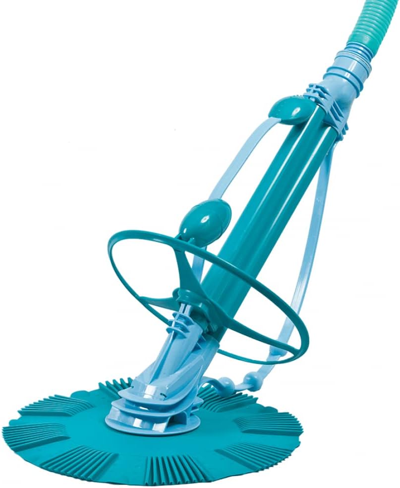 Aqua Select Island Palm Suction-Side Cleaner in-Ground Swimming Pools | 36-Feet Hose | Wheel Deflector | Pressure Regulator | One Moving Part | Finned Disc