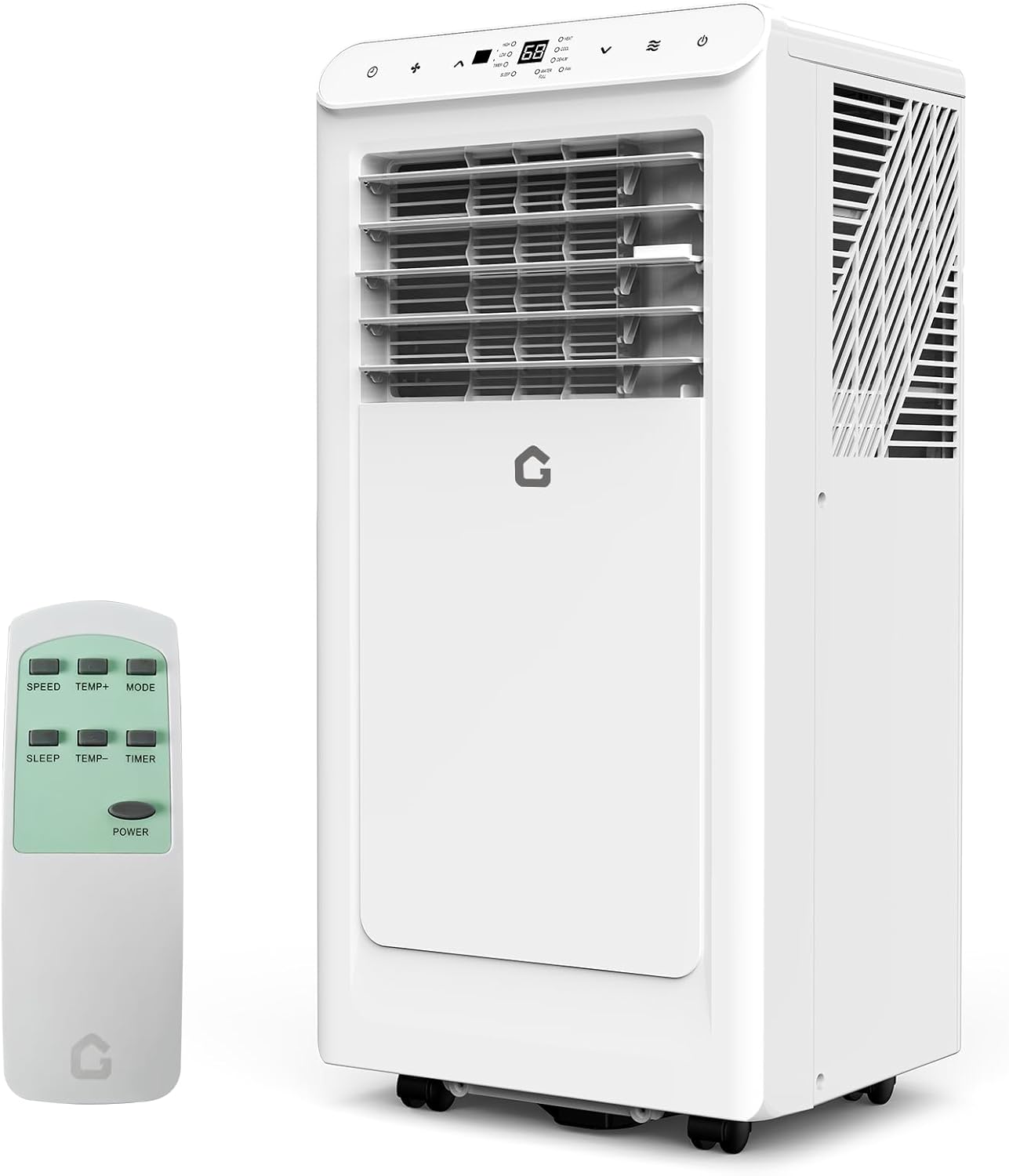 10,000 BTUs Portable Air Conditioner, Cools Room up to 450sq.ft., AC Unit for Bedroom with Built-in Dehumidifier, Fan, Remote Control, Sleep Mode, 24H Timer