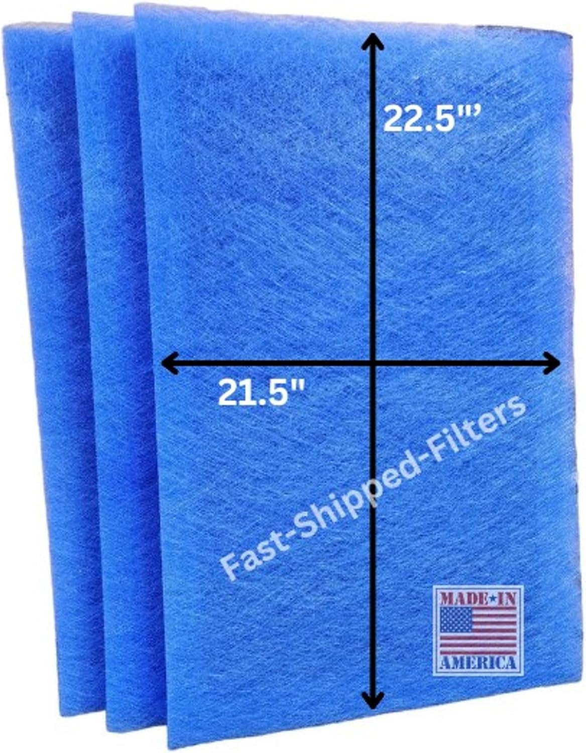 Fast-Shipped-Filters 24x24 3 Pack compatible with Dynamic electronic air cleaner 24x24 replacement polarized filter pads refill Blue