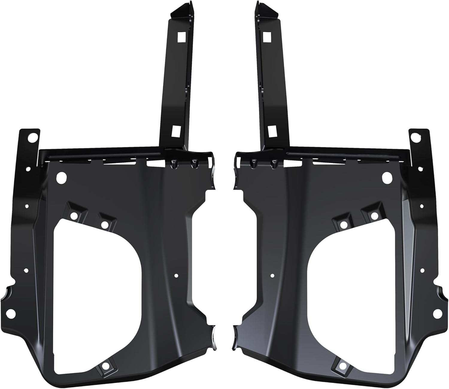 Front Bumper Brackets 1Pair Compatible with 2010-2018 Dodge Ram 2500 3500 4500 5500 Replacement for CH1061103 68064329AD 68064329AB Steel Powder Coated Black Left & Right