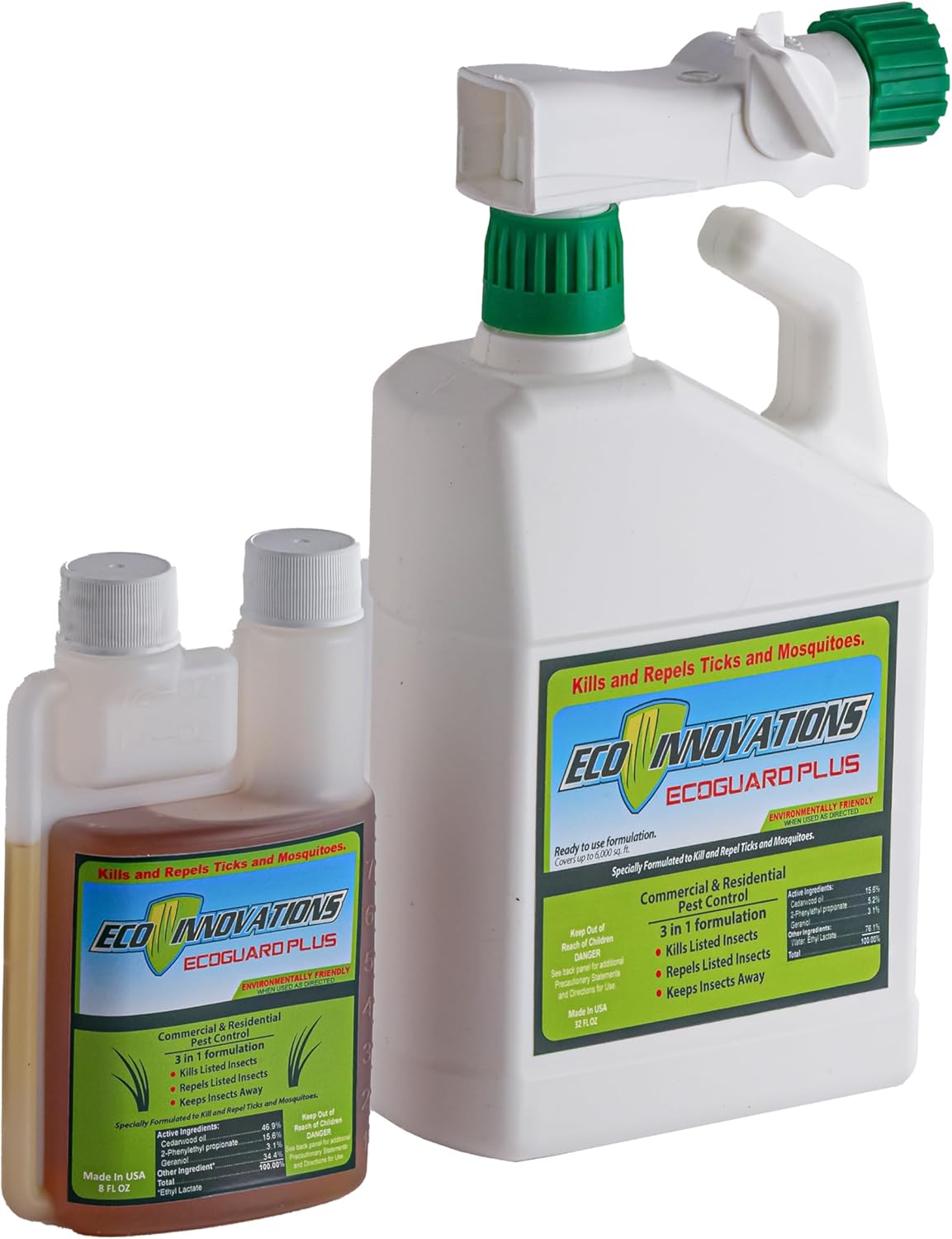 Mosquito & Tick Yard Spray Bundle – 32oz + 8oz Plant-Based Outdoor Repellent