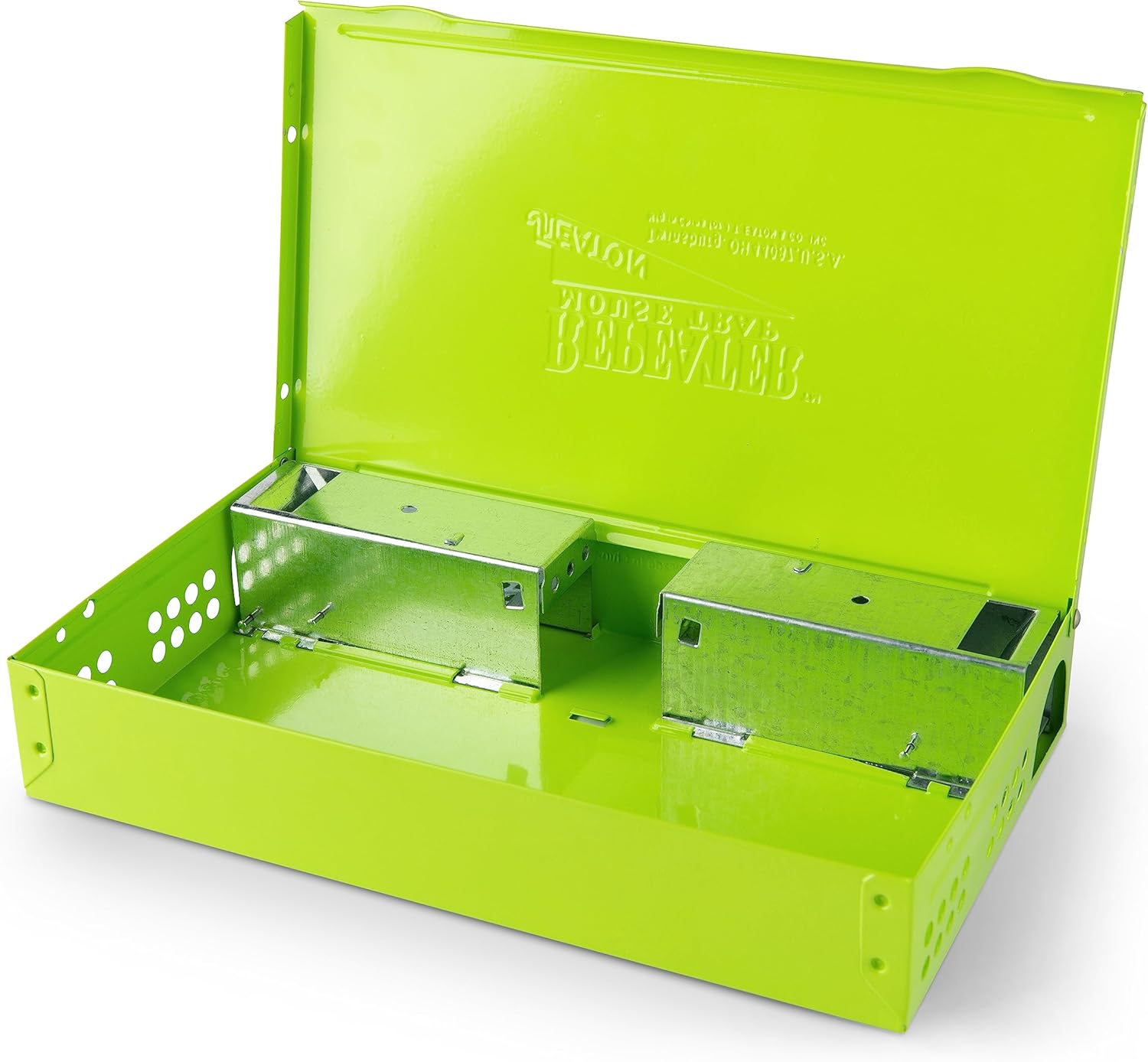 JT Eaton Repeater Multiple Catch Mouse Trap, Neon Green Safety Powder Coating, Catches Up to 30 Mice