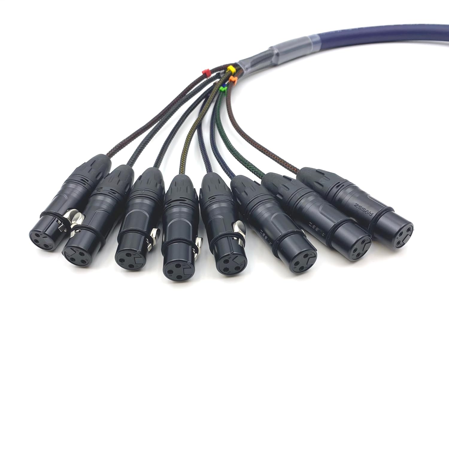 6.56ft DB25 Male to XLR Female Snake Cable, DB25 Male to 8 Channel XLR 3Pin Female Balanced Snake Cable D-Sub Highly Shield Analog Audio PVC SnakeCable Patch Bay Interface Modular Wire 2Meter