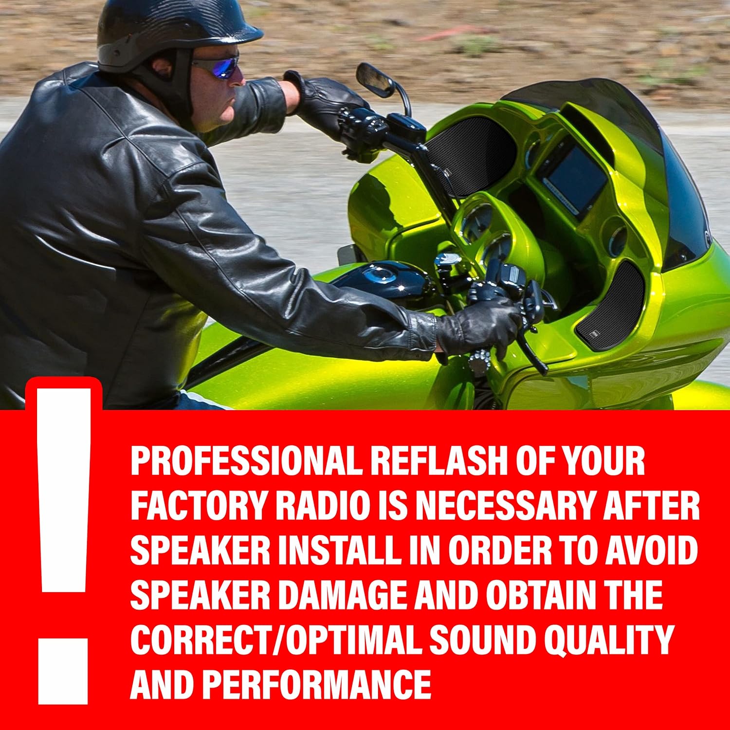 BOSS Audio Systems BHD3F Harley Davidson Bike Front Speakers Kit System – Fits Select 1998+ Electra, Road Glide and Street Glide Motorcycles, 4 Channel Amplifier, 6.5 Inch Full Range 300-Watt Speakers