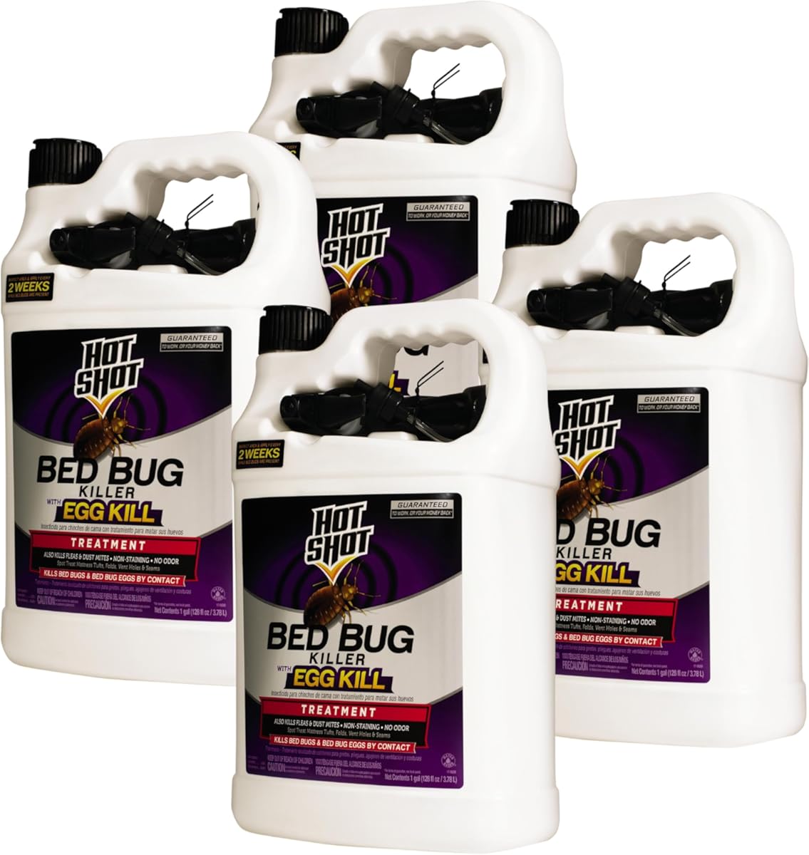 Hot Shot Bed Bug Killer With Egg Kill Ready-to-Use, 1 gallon, 4 Pack
