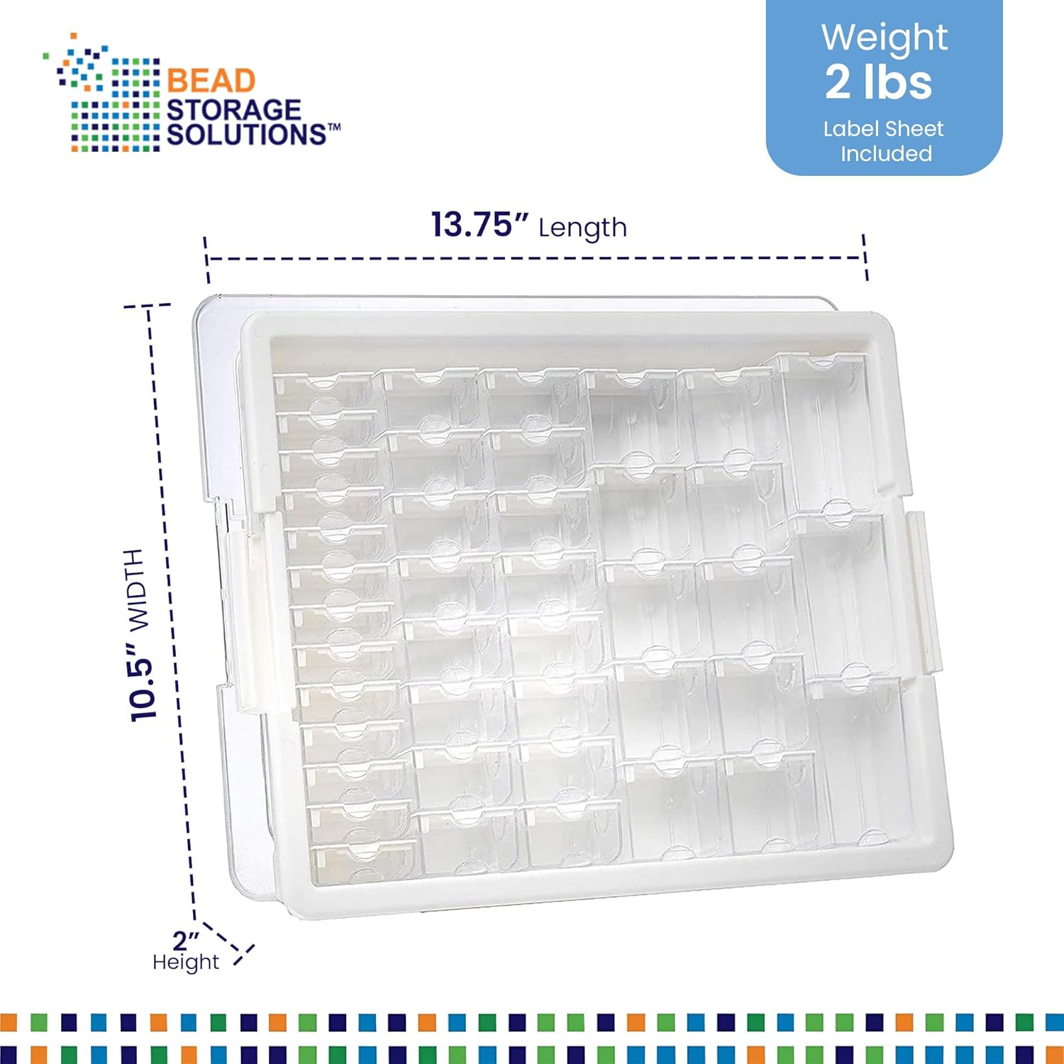 Bead Storage Solutions 45 Piece Assorted Craft Supplies Organizer and Elizabeth Ward 82 Piece Tiny Craft Supplies Organizer, Clear