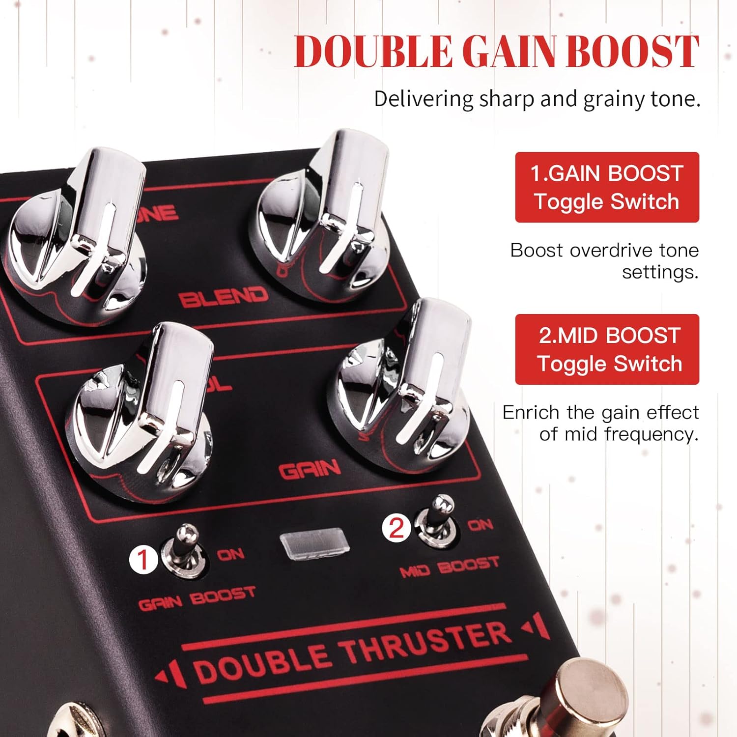 JOYO R-26 Bass Guitar Pedals Overdrive Amp Simulator Pedal and R-28 Bass High Gain Overdrive Effect Pedal