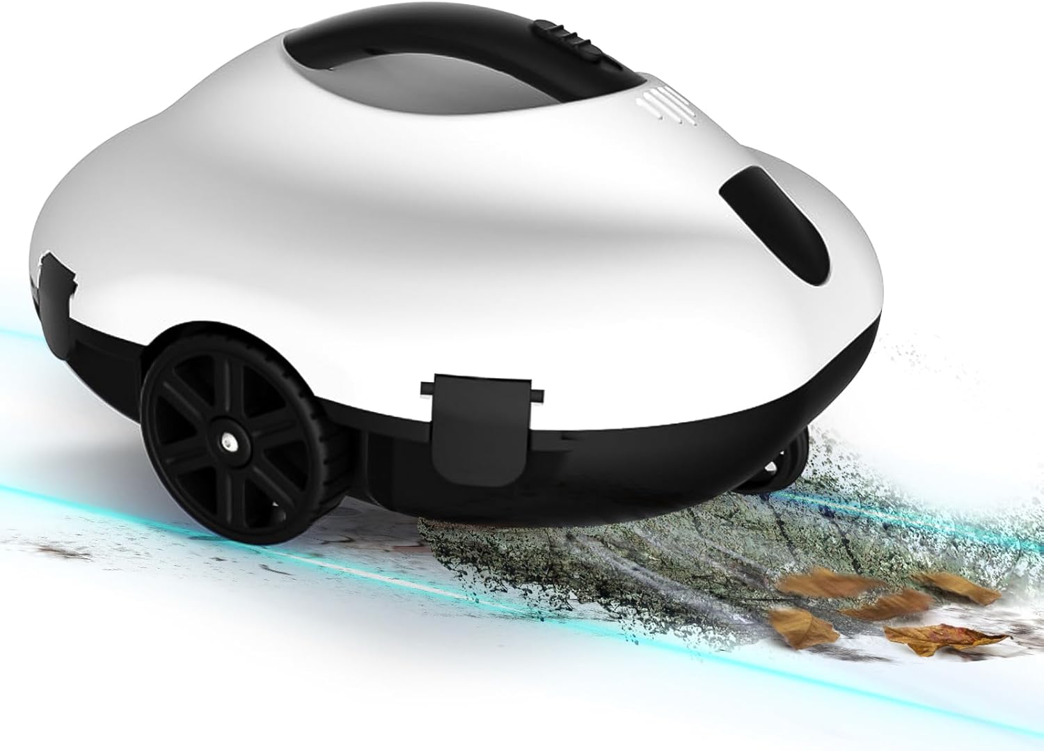 Cordless Robotic Pool Cleaner, Portable Swimming Robotic Pool Vacuum Powerful Suction, Self-Parking Technology, 130 Mins Runtime, Above Ground Pools up to 861 Sq. Ft, Max Water Depth 10FT