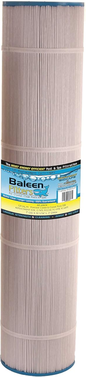 Baleen Filters 125 sq. ft. Pool Filter Replaces Unicel C-7472, PCC130, PWW130, Filbur FC-1978-Pool and Spa Filter Cartridges Model: AK-60434 (4 Pack)