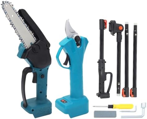 Cordless Electric Pruner Kit, Electric Pruning Shears Mini Chainsaw Set, Cordless Garden Power Tools with Extension Pole, for BL1820 BL1830 BL1840 (Battery NOT included)