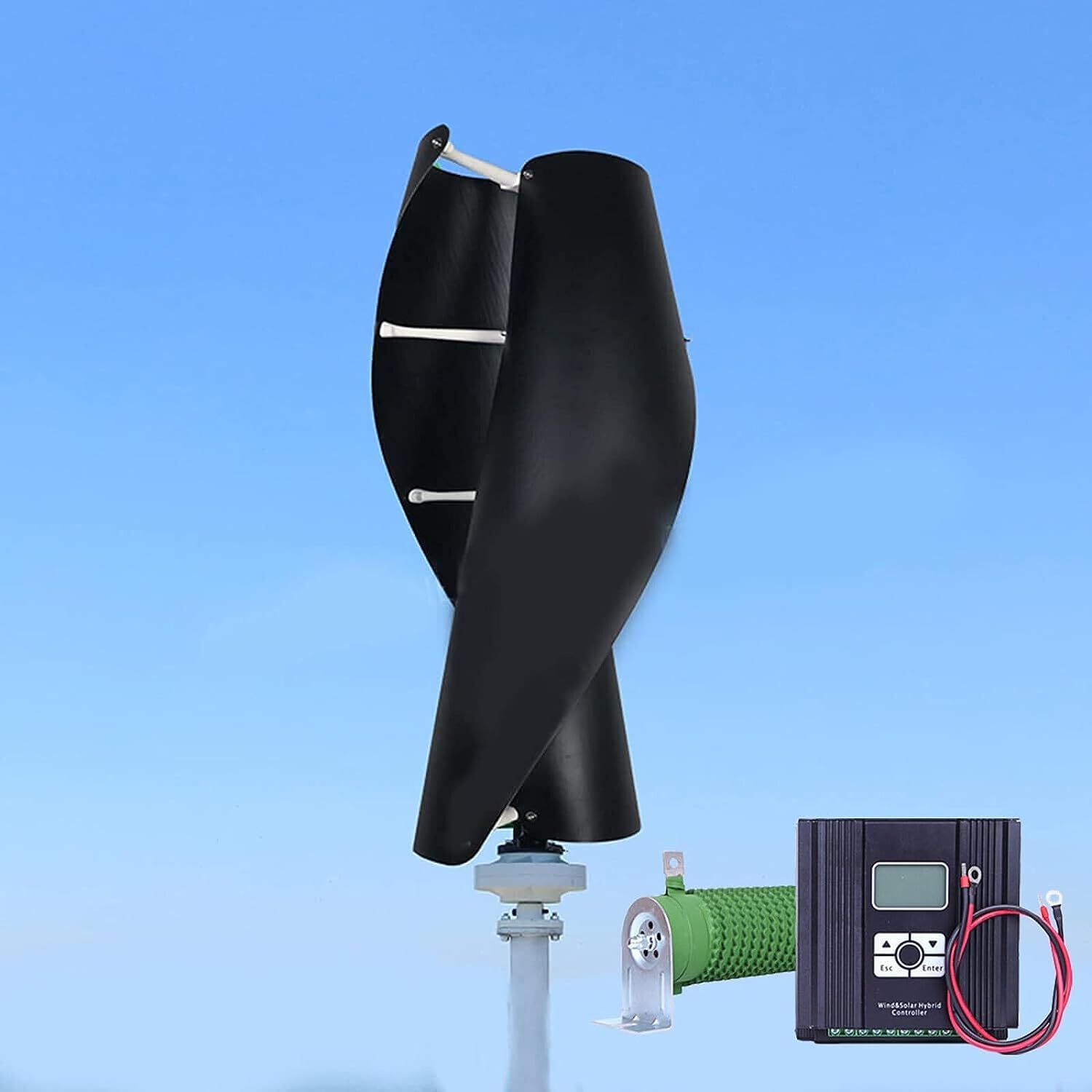 CAJUCA 5000W Wind Turbine Generator Kit Low Noise Vertical Axis Magnetic Levitation Wind Turbine Three Phase Kit Home Wind and Solar