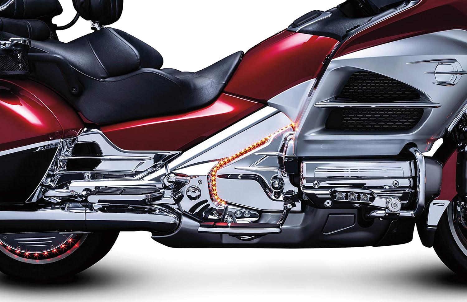 Kuryakyn 3901 Motorcycle Accent Accessory: Lightning Valve Covers for 2001-17 Honda Gold Wing GL1800, F6B, and Valkyrie Motorcycles, Chrome
