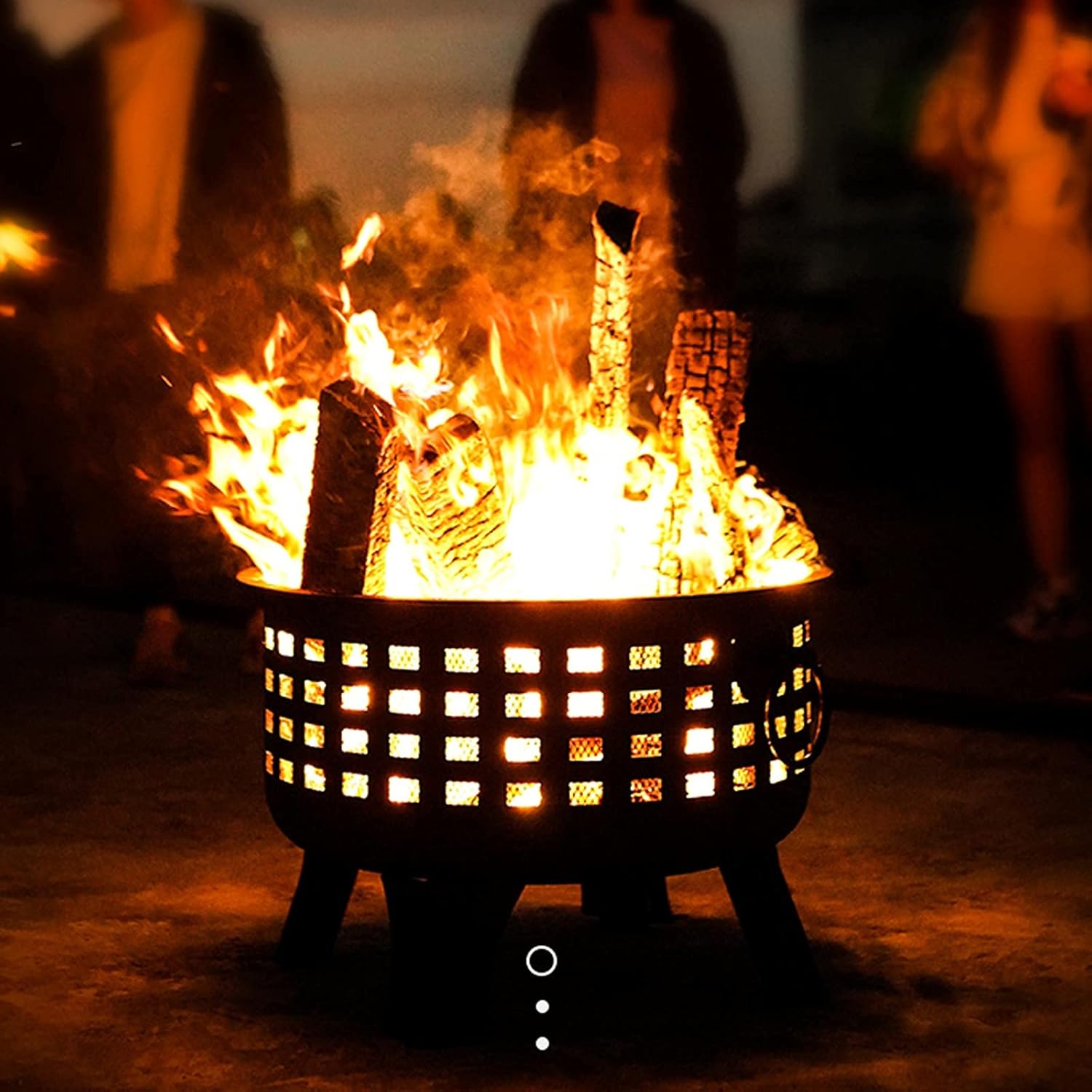 Garden Fire Pit Grill Bowl Grill Barbecue Rack Portable Fire Pit, Round Wood Burning Fire Pit, Fire Pit for Outdoor Garden Patio, for Outdoor Backyard Terrace Patio