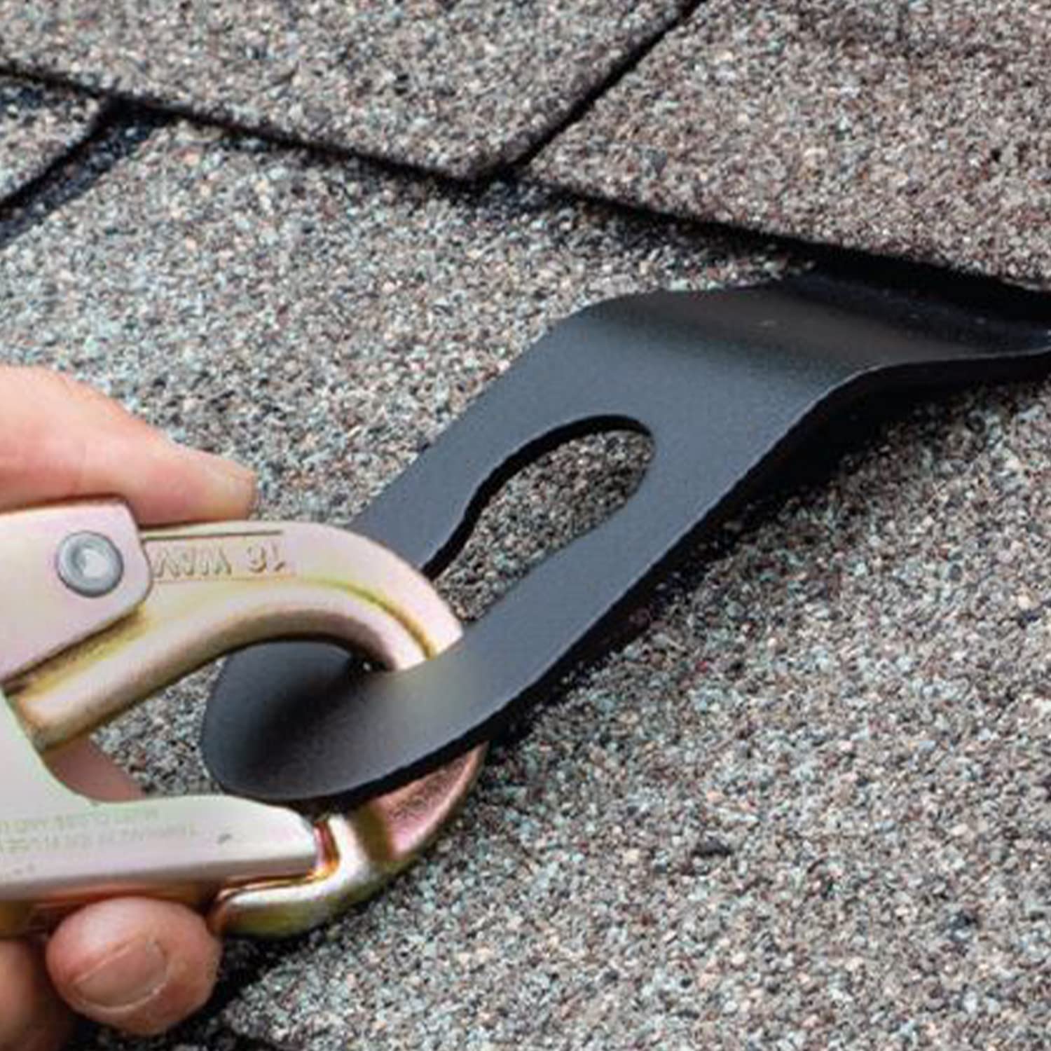 Tie Down 25-Pack Roofing Anchor Hitch Clip | Roof Anchor | Wood Anchor | Black | Use with Roofing Harness, Safety Harness, Safety Ropes for Fall Protection, and Other Fall Protection Accessories