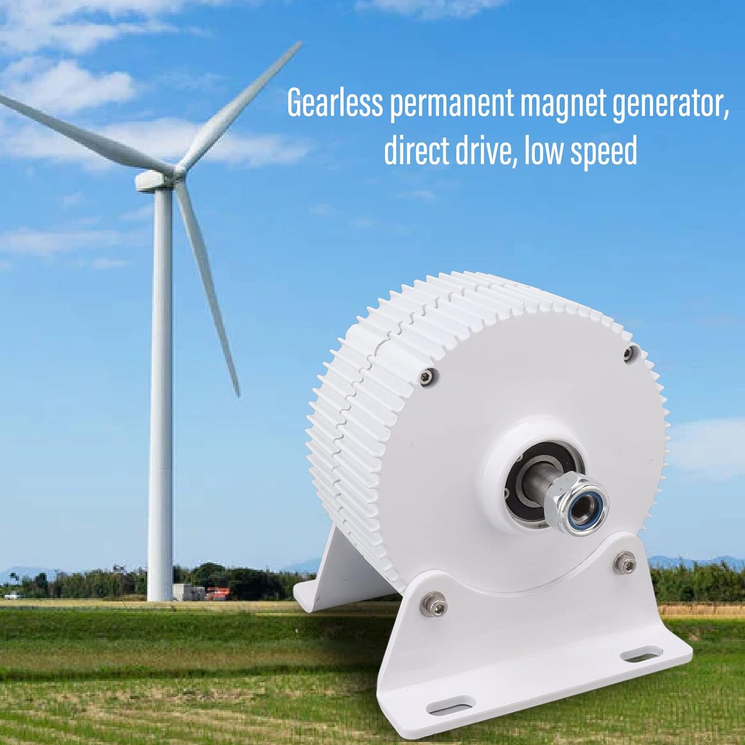 Wind Power Electric Generator Permanent Magnet 3 Phase Alternator Alternator Pure Copper Winding for Home Yard (400w 24v)