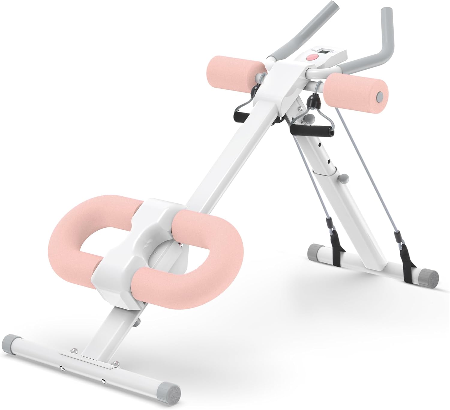 WARMOUNTS Ab Machine, Adjustable Ab Trainer, Foldable Core & Ab Workout Equipment with Knee Protection Function for Home Gym Fitness, Abdominal Trainer Machine for Women & Men