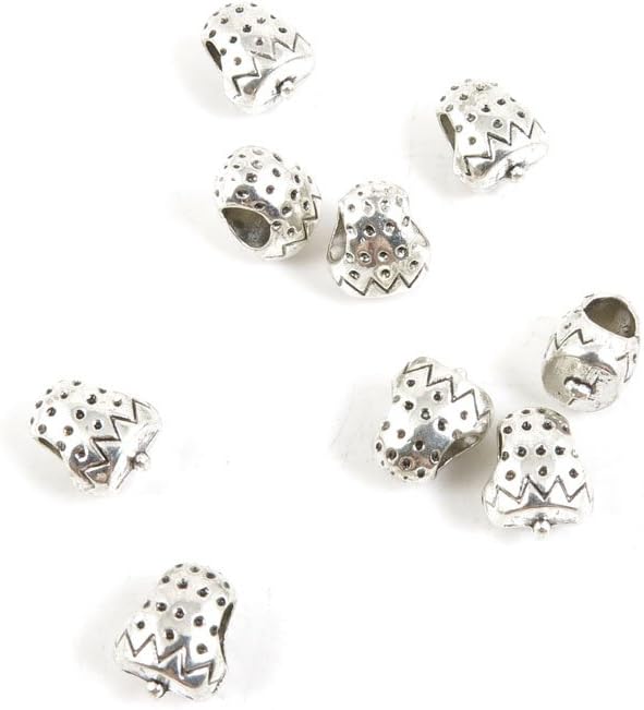 Price per Lot 390 PCS Jewelry Making Charms Antique Silver Tone Color Jewellery Charme Findingss Bulk Wholesale Suppliers Arts Crafts J2DH1 Strawberry Loose Beads