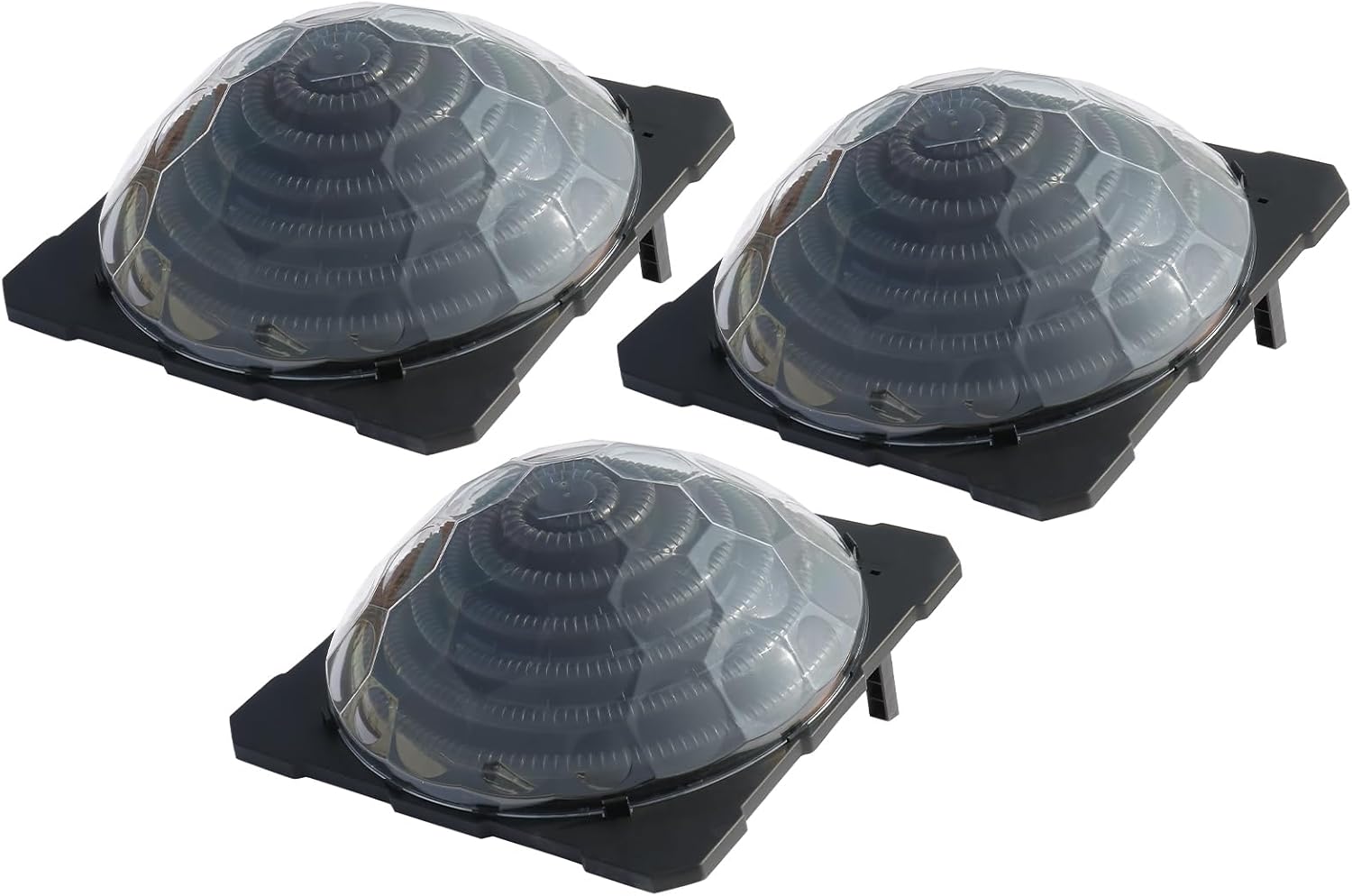 VINGLI Solar Pool Heater Above Ground Domed Solar Powered Swimming Pool Heater Contour Pool Heating Coil (3 Packs)