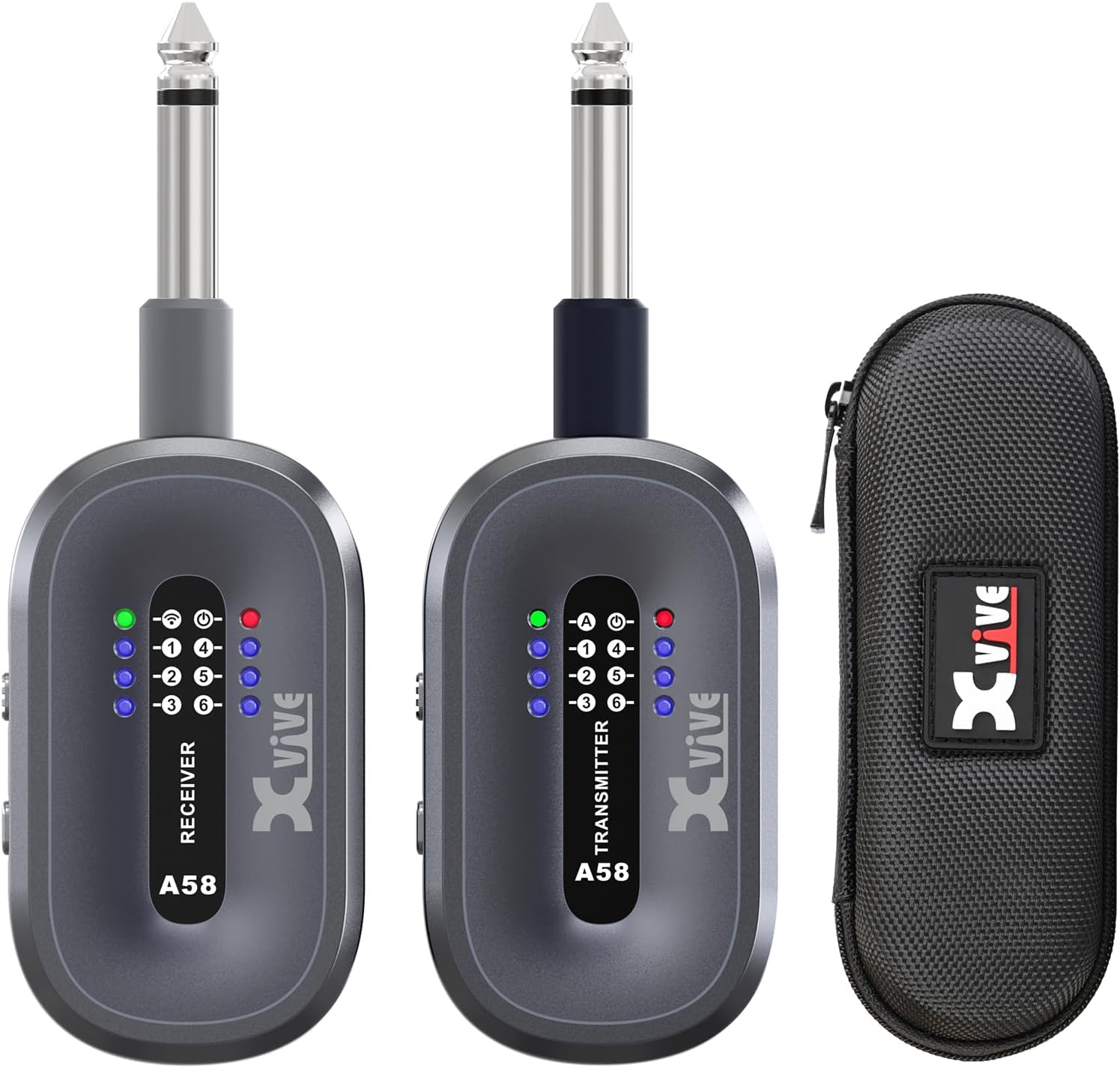 Xvive A58 Wireless Guitar System with 5.8GHz Transmitter and Receiver