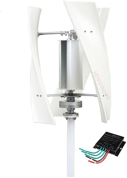 6000W Vertical Wind Turbine Spiral Kit,3 Blades 12V 24V 48V with Charge Controller Permanent Magnet AC Wind Turbine Generator for Courtyards and Streets