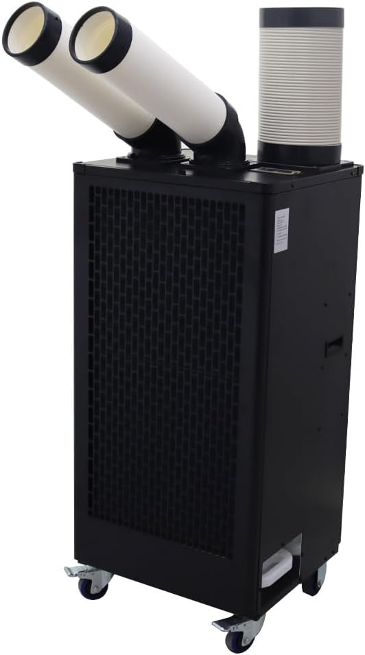 Industrial Spot Cooler Air Conditioner Commercial Portable Air Cooler 15400 Btu/h Mobile for Outdoor Indoor Workshops 220V