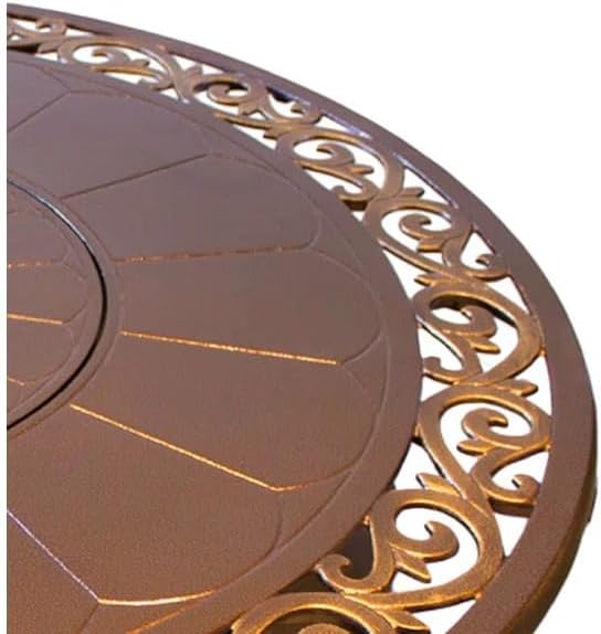 Hiland 48'' Cast Aluminum Propane Fire Pit Table, 42K BTU's, Round