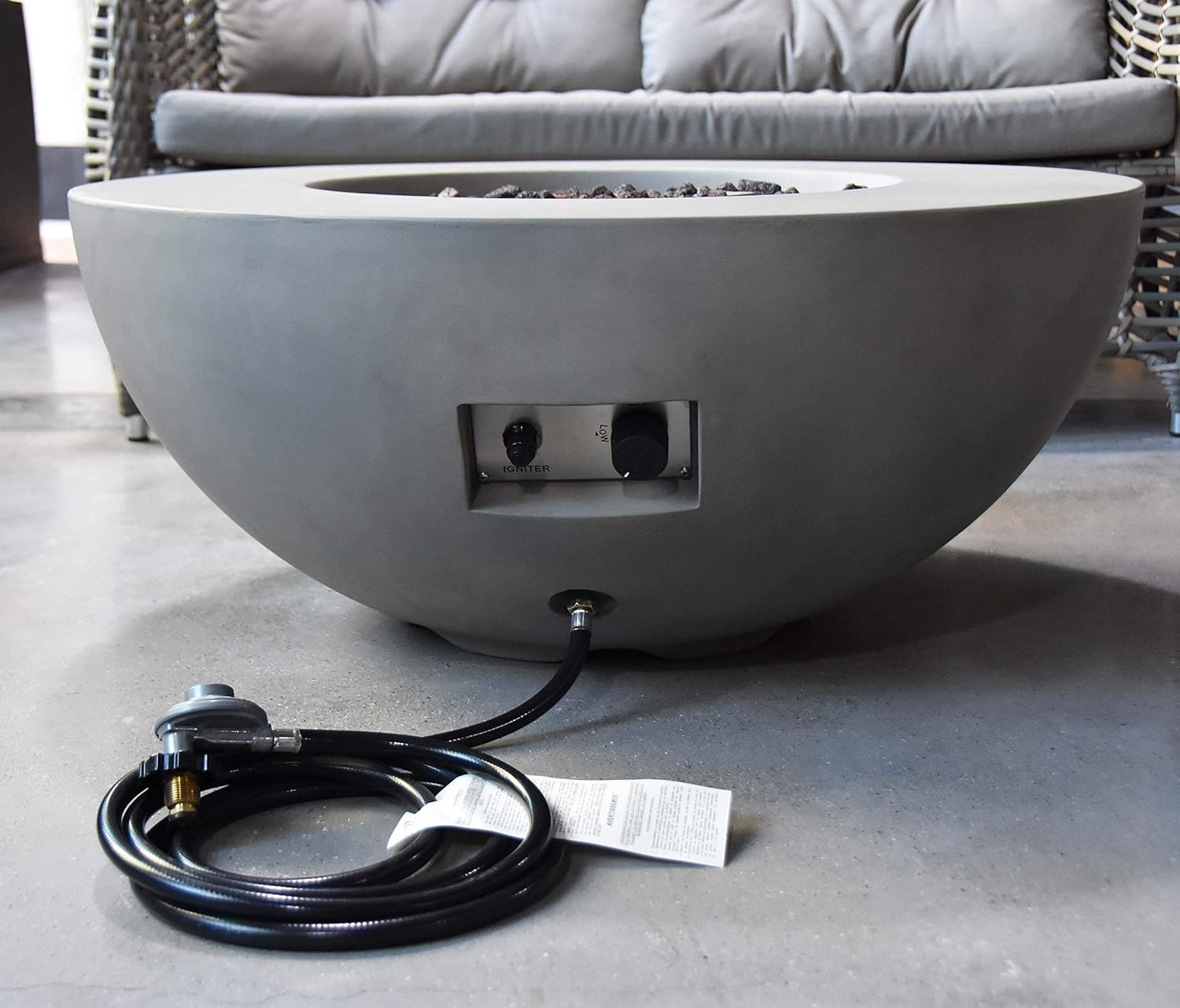 MODENO Roca Concrete Propane Fire Table