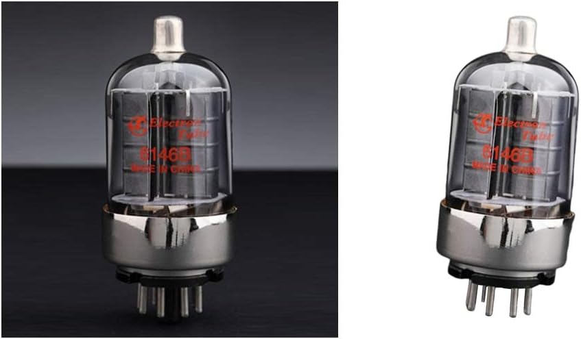 6146B Vacuum Tube Set of 2, Low-Noise High Power Audio Tube for Guitar Amplifier, HiFi Stereo Equipment, Metal Construction