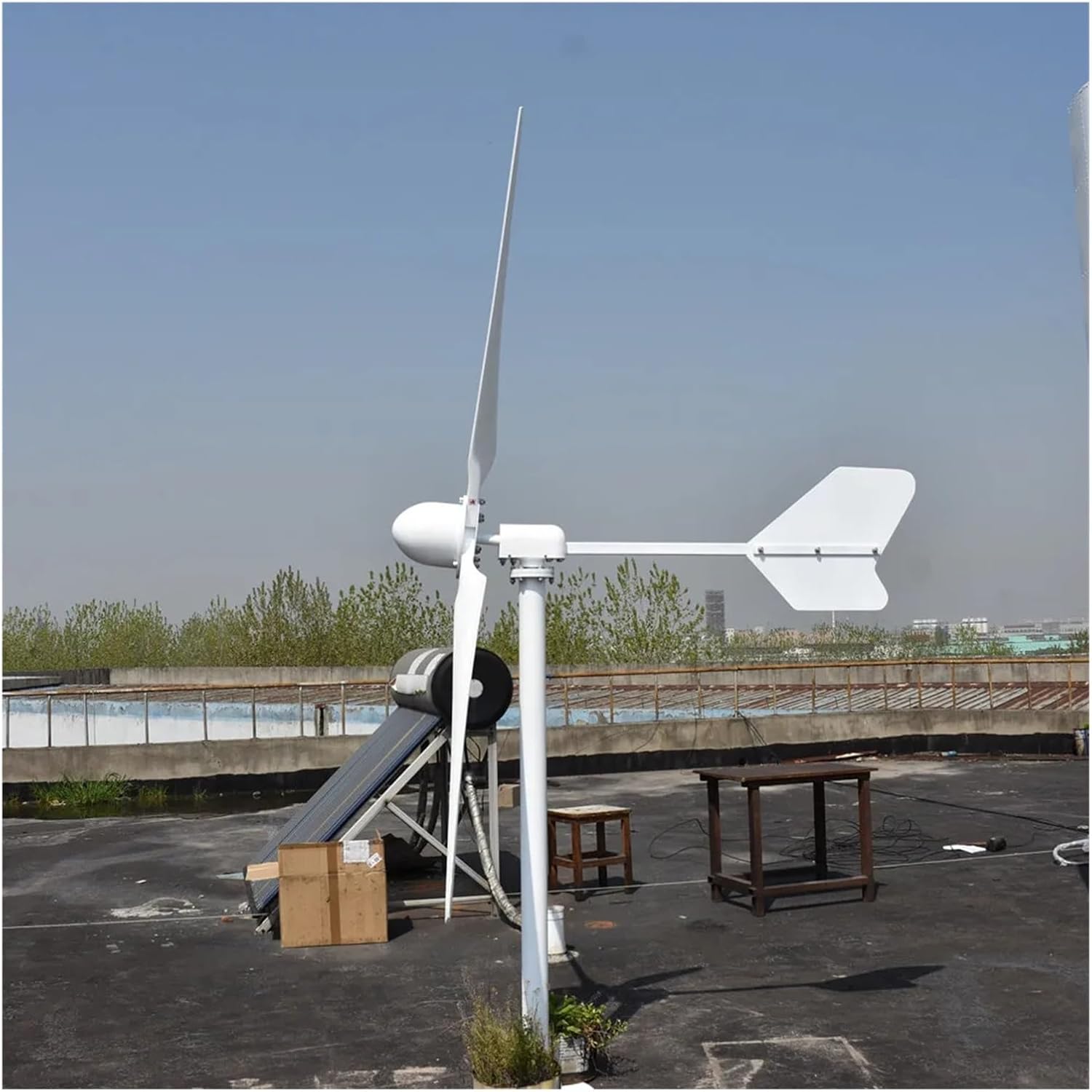 Wind Turbine Generator Kit, 1000W Free Energy Windmill Horizontal Wind Turbine Generator Low RPM High Efficient Home Use Project Farm Boat for Hybrid Solar Wind System(48V)