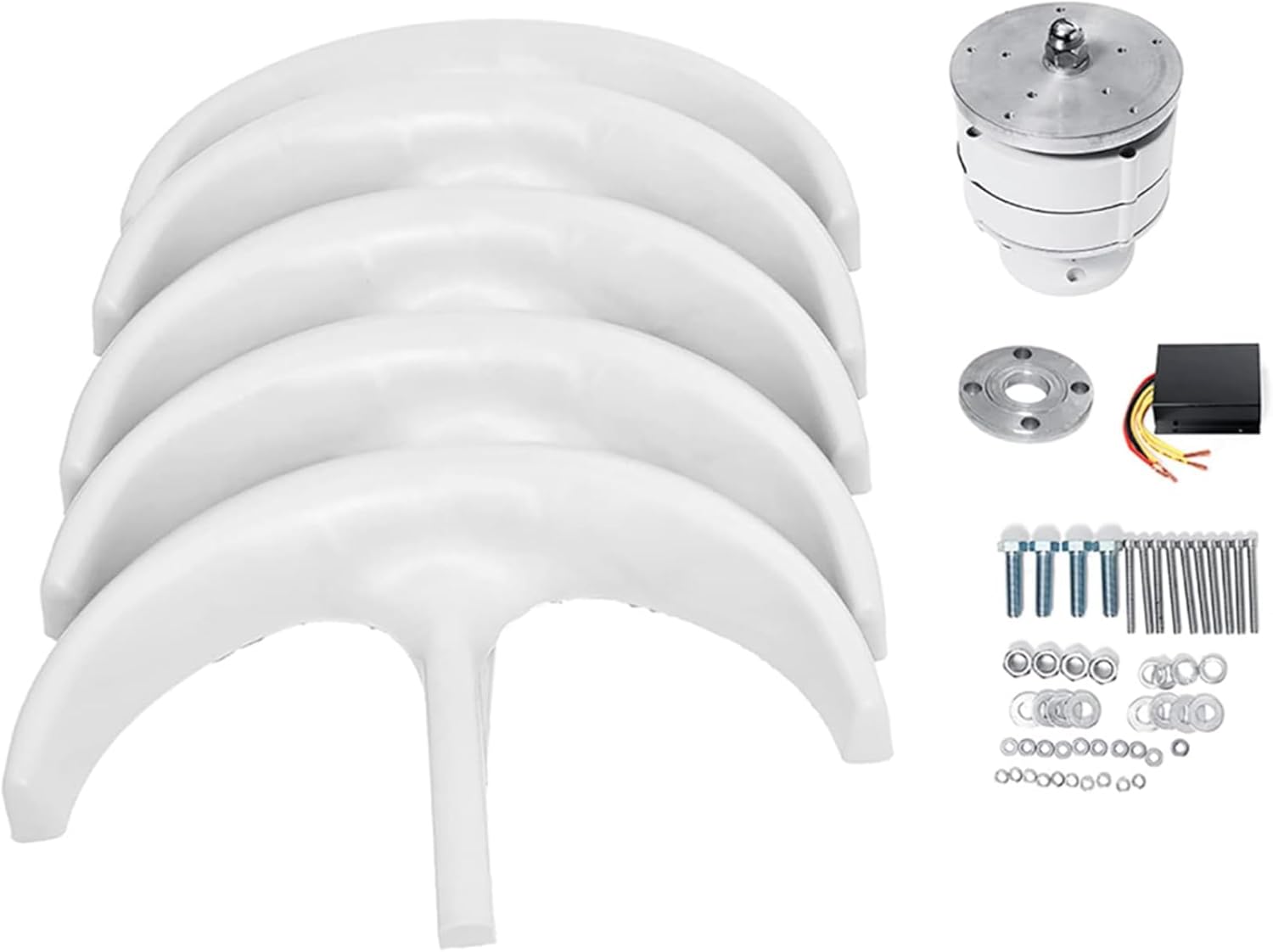 10000W 12/24V/48V Lantern Type 5-Blade Vertical Axis Wind Turbine Generator Controller Solar Panels Wind Turbine Generator Kit (48V)