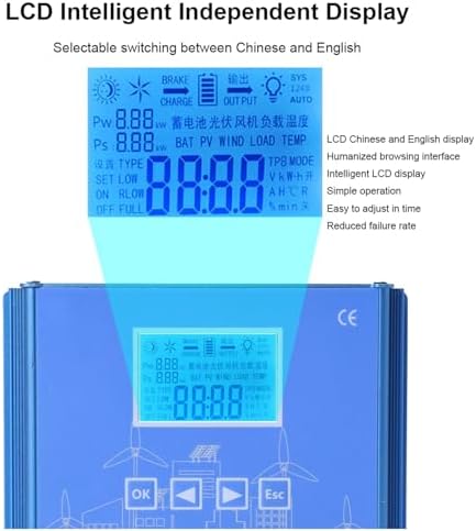 1200W Wind Solar Hybrid Charge Controller MPPT Boost 12V/24V with Dump Load for Wind Turbine Generator - Efficient Energy Management System for Renewable Power Solutions