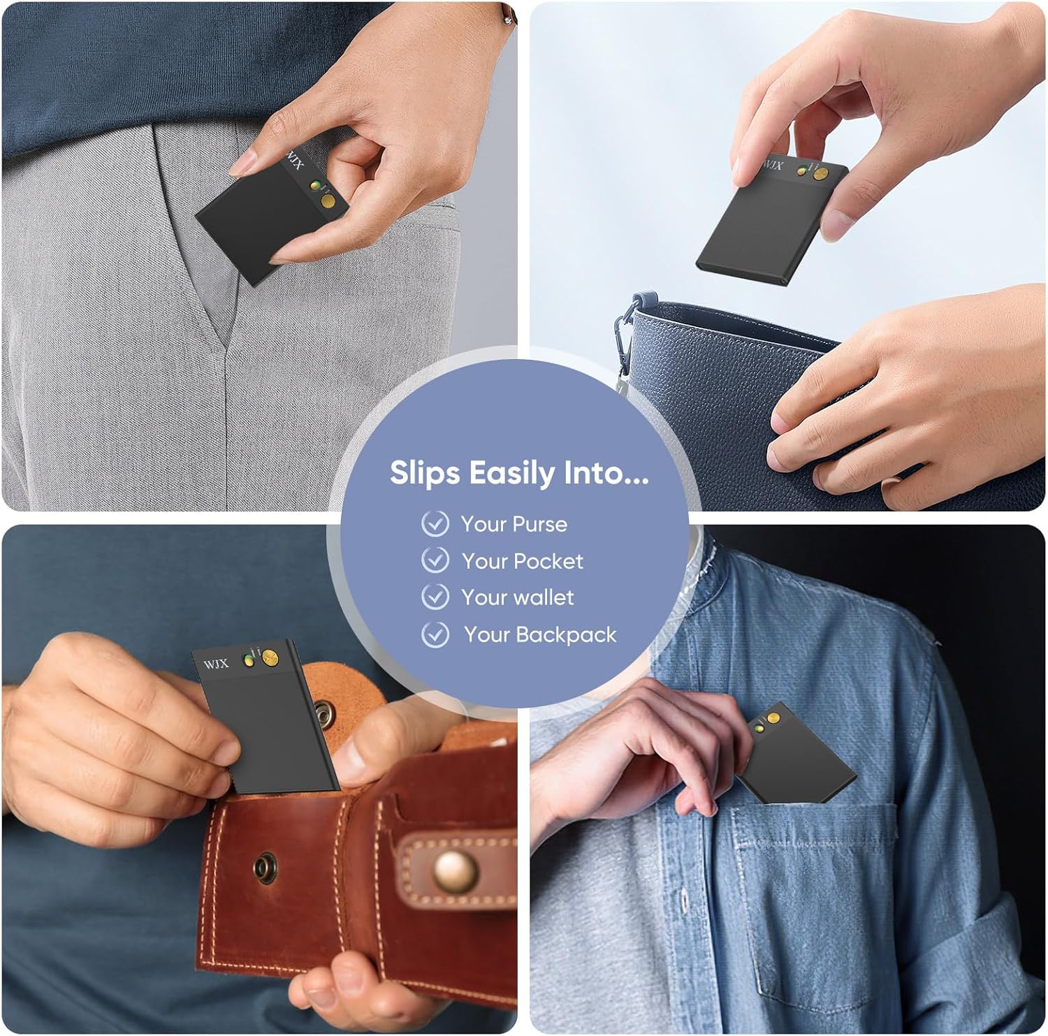 AI Voice Recorder WJX Voice Recorder Support 150 Languages for Interpretation, Transcribe, Summarize Empowered by ChatGPT 64GB Memory App Control Audio Recording Device for Lectures Meetings（Black）