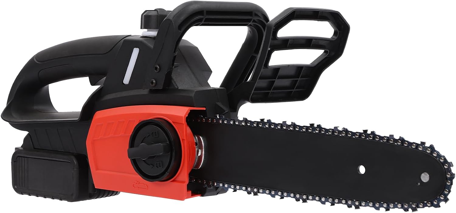 Cordless Electric Chainsaw, 10 Inch Guide Board Electric Chainsaw, Powerful Handheld Chain Saws Kit with Battery and Charger for Gardens, Parks, Farms, Ranches, Pastures, Orchards