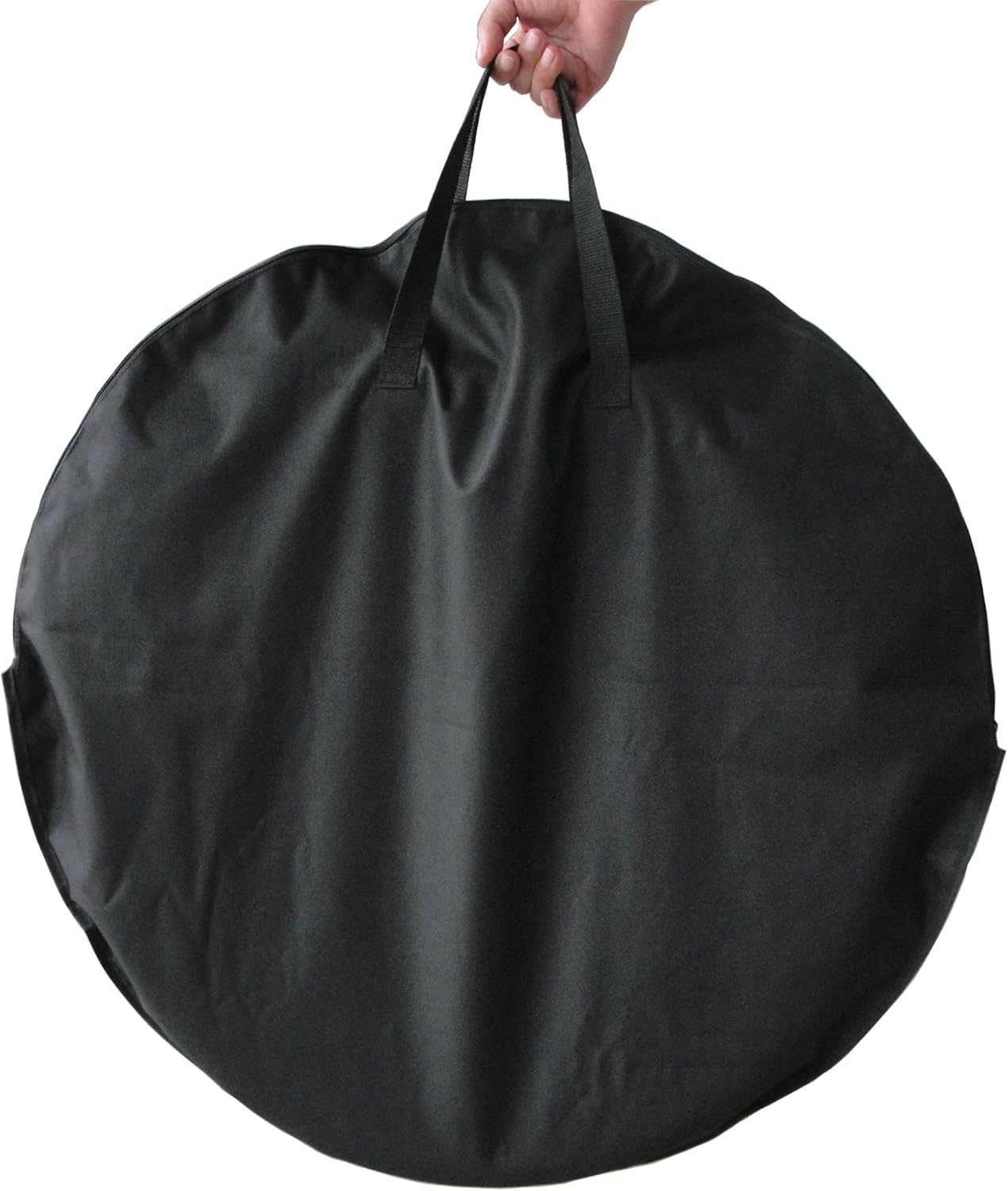 Fire Sense 60873 Fire Pit Portable Folding Round Steel with Folding Legs Wood Burning Lightweight Included Carrying Bag & Screen Lift Tool - Black - 22