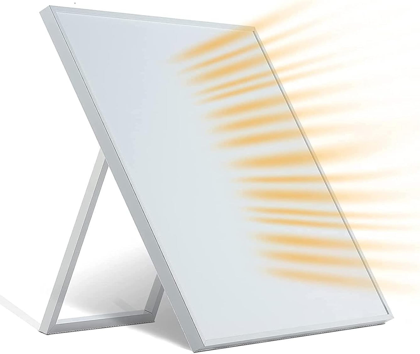 Wall-Mounted 120V 350W Space Heater Panel with Convection Heating ‒ Portable with Stand, Energy Efficient, Overheat Protection ‒ Ideal for 110 Sq. Ft.Rooms (24 x 24 x 1.18 inches)