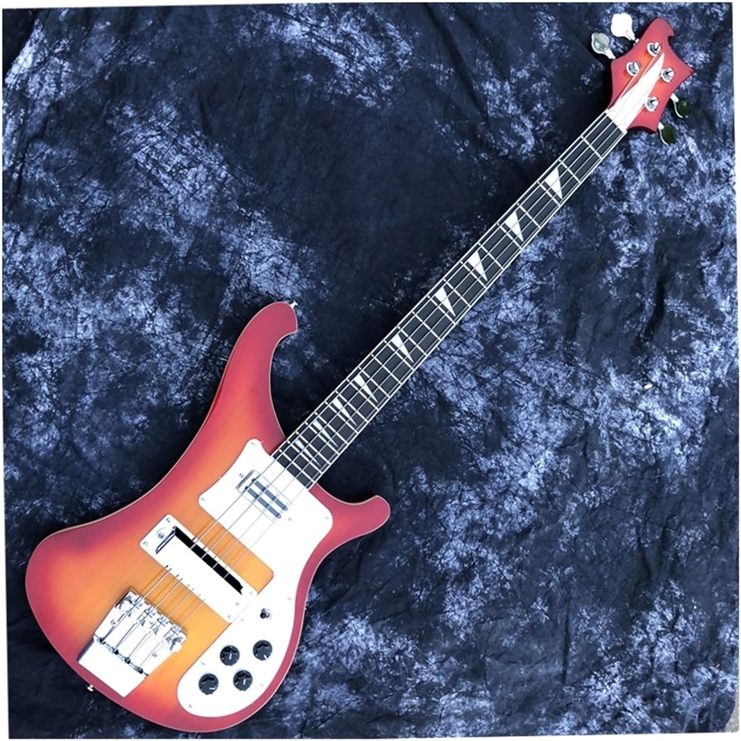 Beginner Electric Guitar Kits Sun Colored Solid Wood Body 4 Rotor Electric Bass