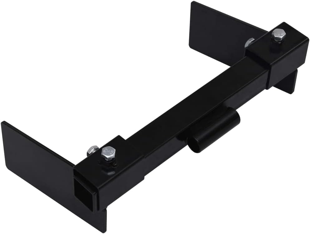 Snow Plow Adapter for Lawn Mowers, Black Steel Snow Removal Attachment with Adjustable Armrests, Powder-Coated Outdoor Power Equipment Accessory for Driveway and Garden Clearing