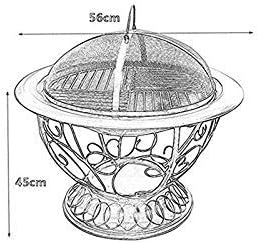 Outdoor Grill Stove Brazier,Housewares Fire Pit Outdoor Garden Patio Heater Brazier Basket for Wood, Charcoal Multifunctional Fire
