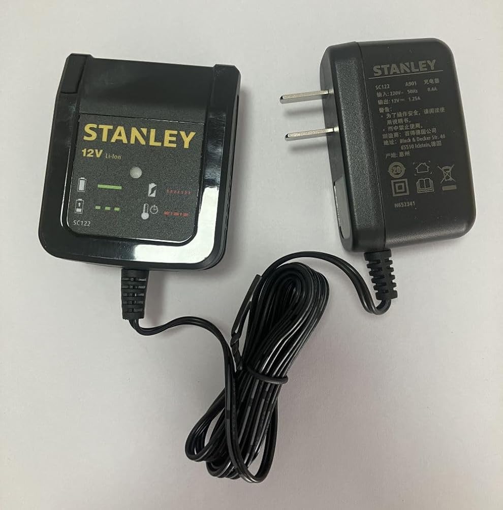 10.8/12V Lithium Battery Charger SC122 for STANLEY SCD121S2K Lithium Drill Power Tool Accessories