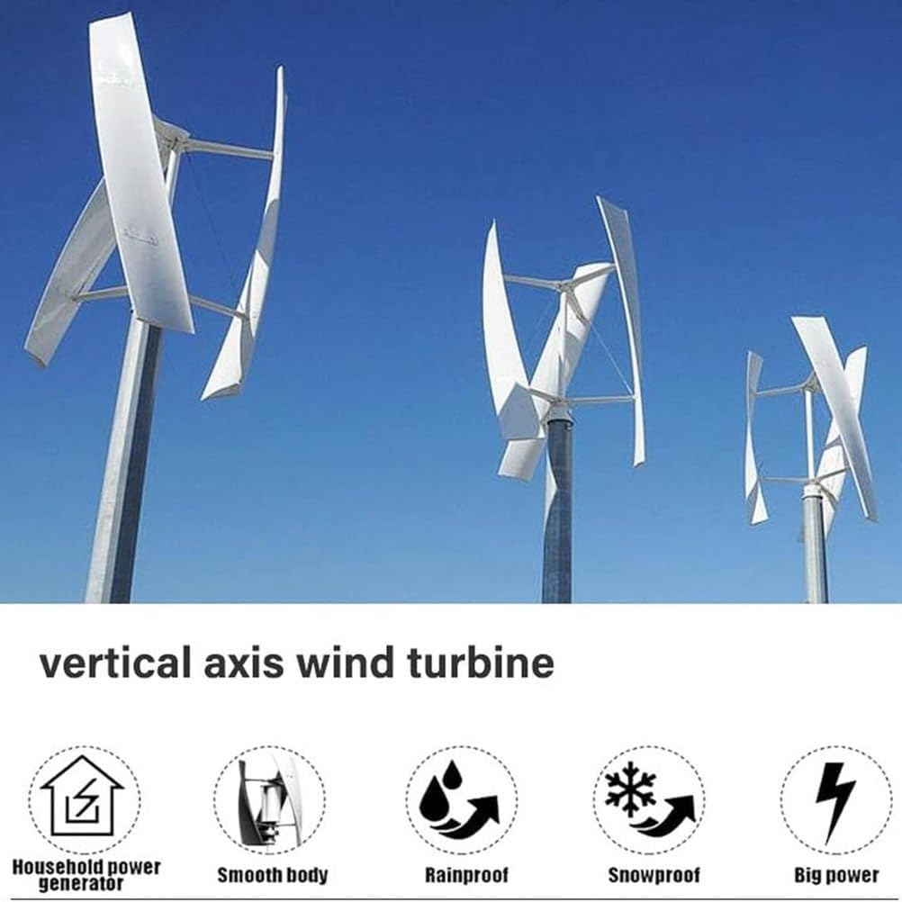 8000 W Wind Power Generator, DC 12V 24V Wind Turbine Generator Kit with MPPT Controller,3 Blades Wind Generator