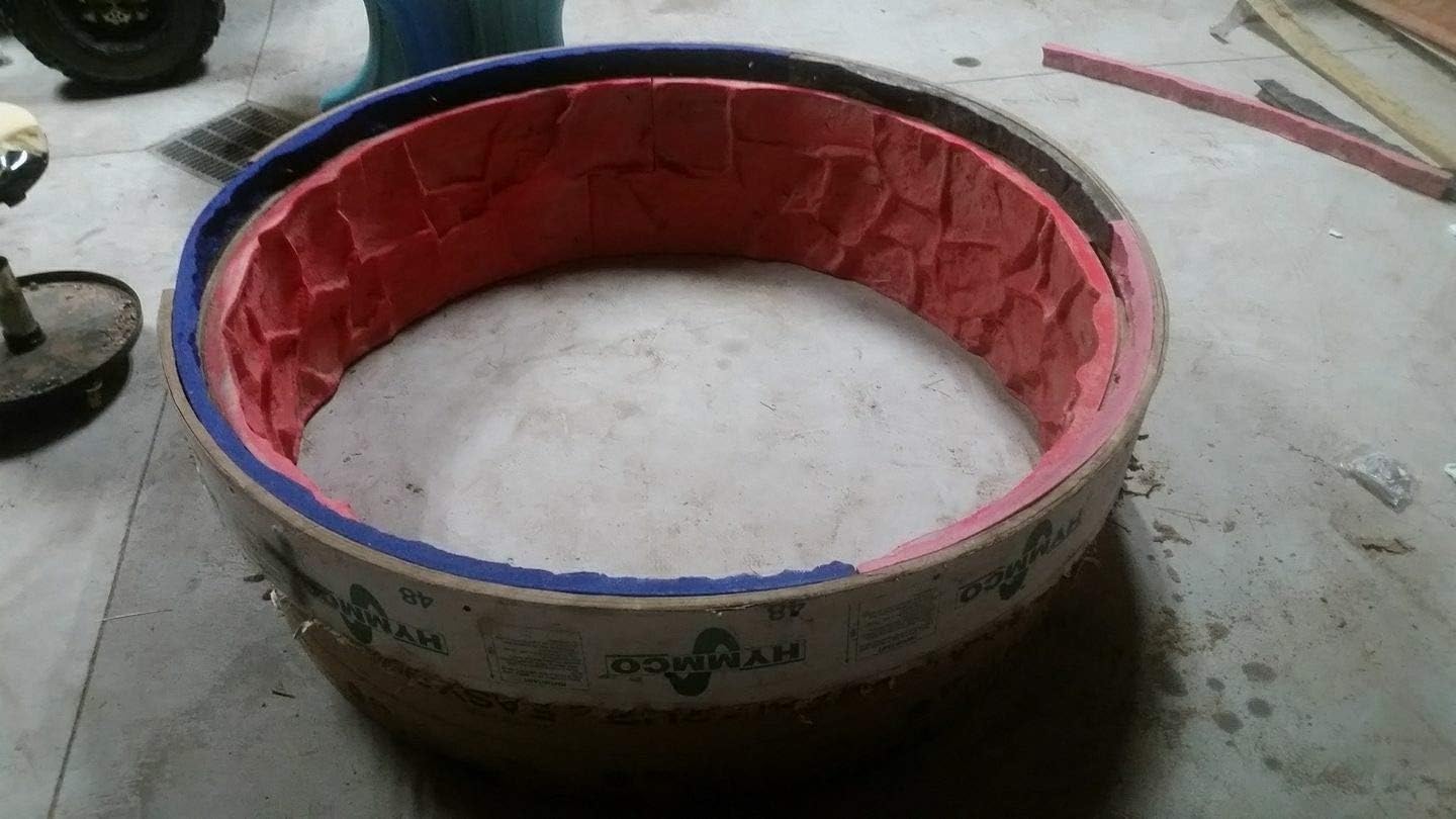 Concrete Fire Pit & Seat Wall Form Liner - Boulder Face Long 14